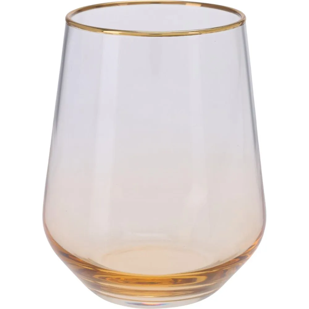 Verre à Eau avec Bordure Dorée Siaki Collection 42 cl