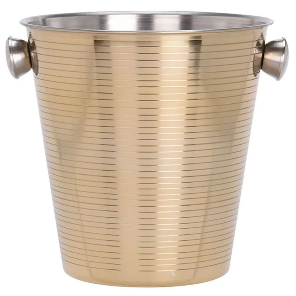 Refroidisseur à Champagne en Acier Inoxydable Doré Brillant 22cm