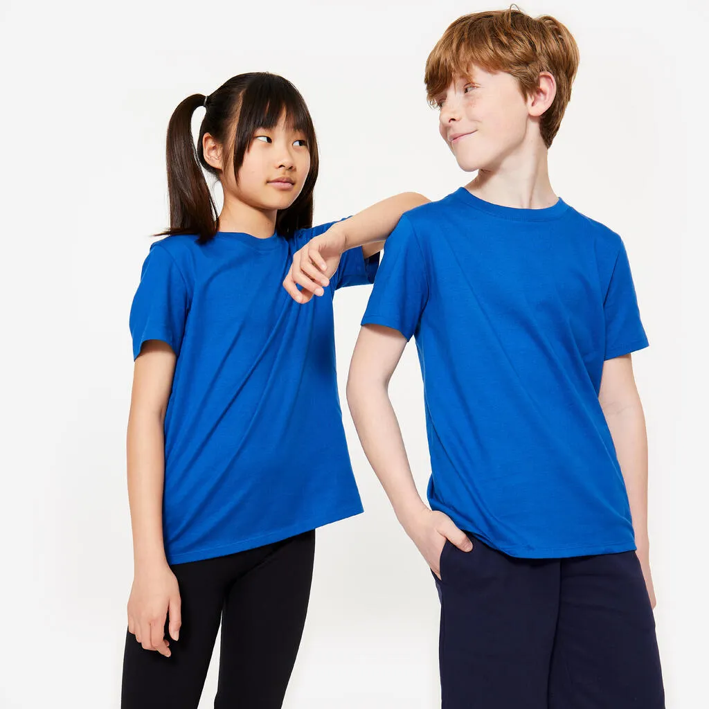 T-shirt multisport coton enfant mixte, Bleu