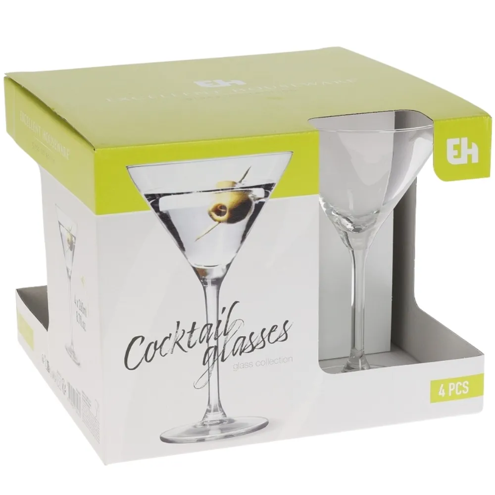 Lot de 4 Verres à Cocktail 260ml