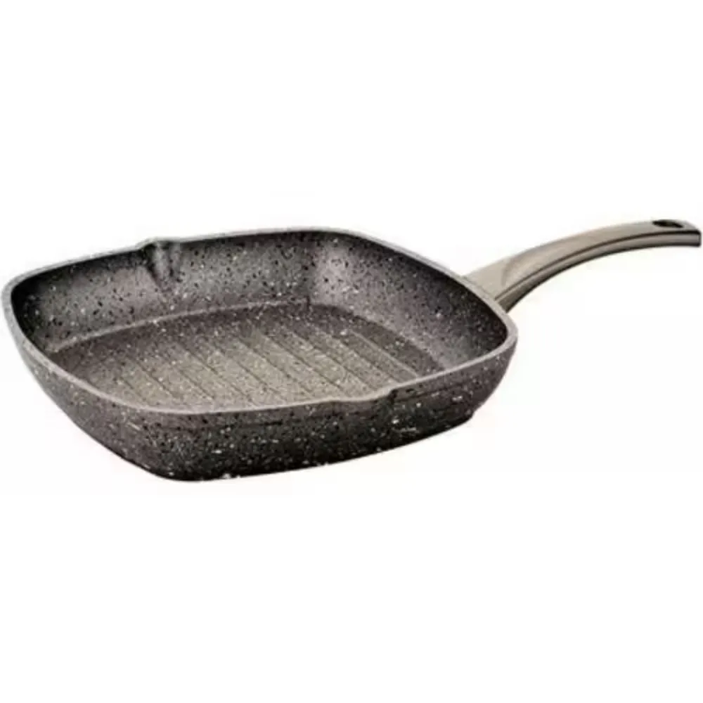 Poêle à Griller Carrée en Granit Gris OMS 28×28cm