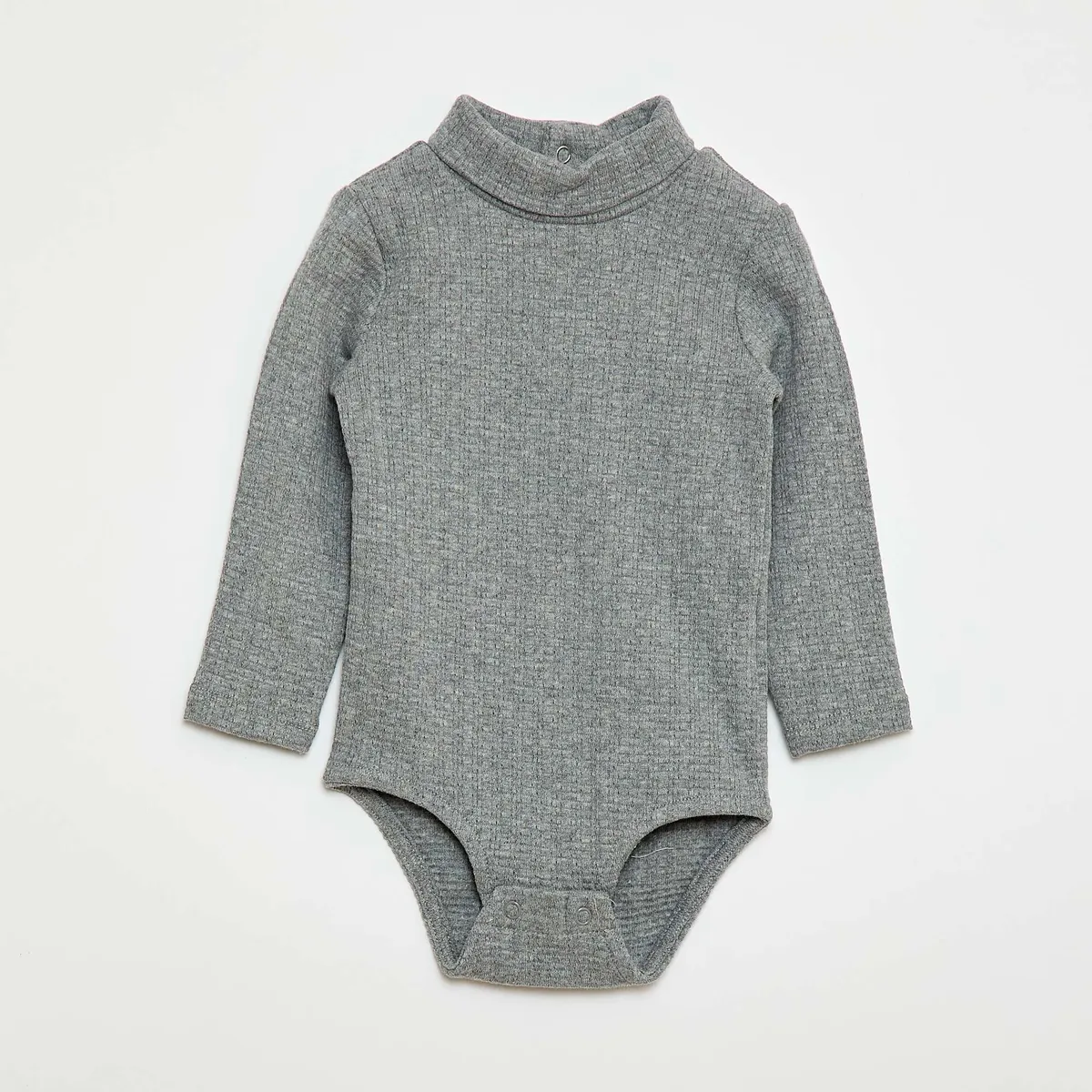 Body en maille pointelle avec col montant