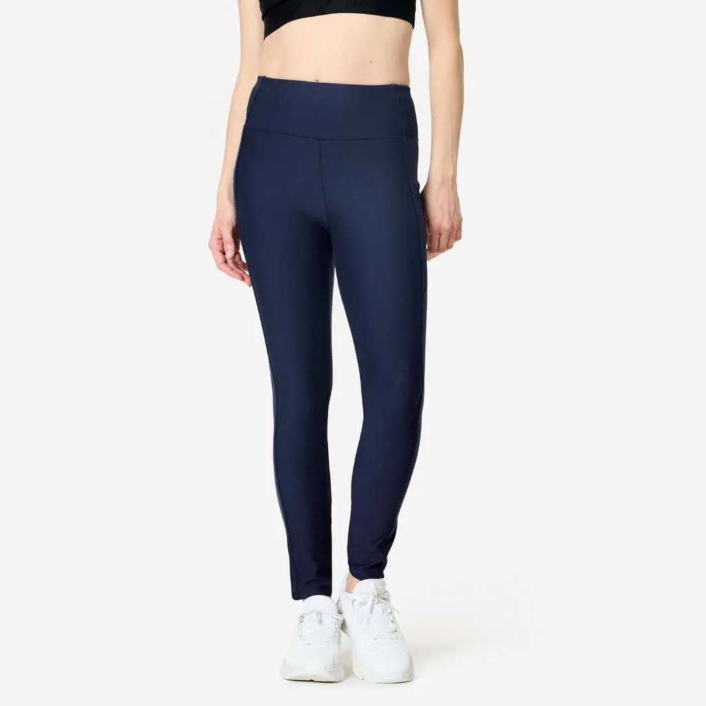 Legging fitness avec poche téléphone femme, bleu marine
