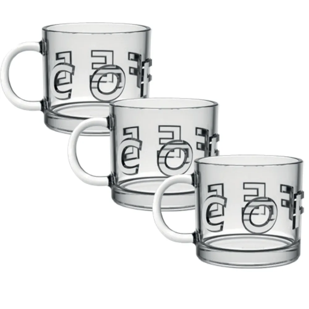 Mugs à Café en Verre Salvador 30cl 3 Pièces