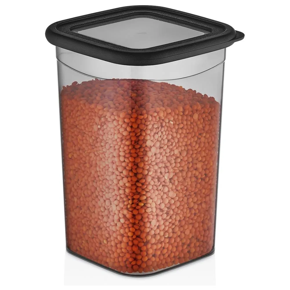 Boîte Alimentaire Carrée Élégante Fumée 1,2L