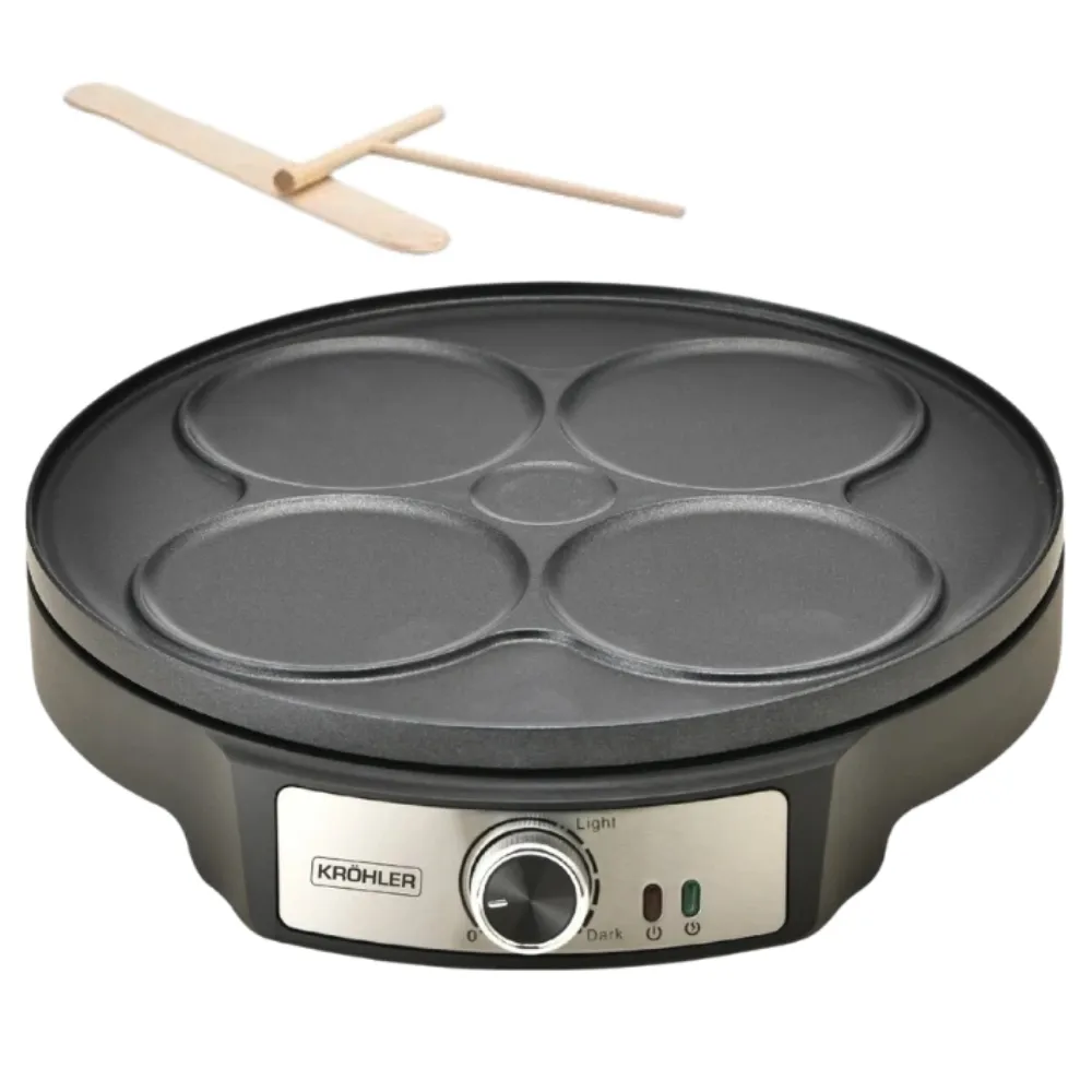 Crêpière Électrique Double Face Kröhler 1500W