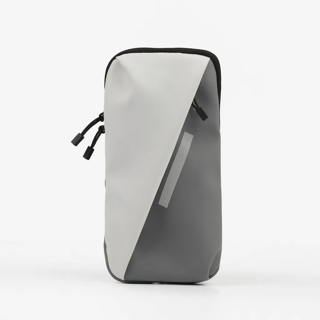 Brassard running smartphone adulte -KIPRUN multipoches gris