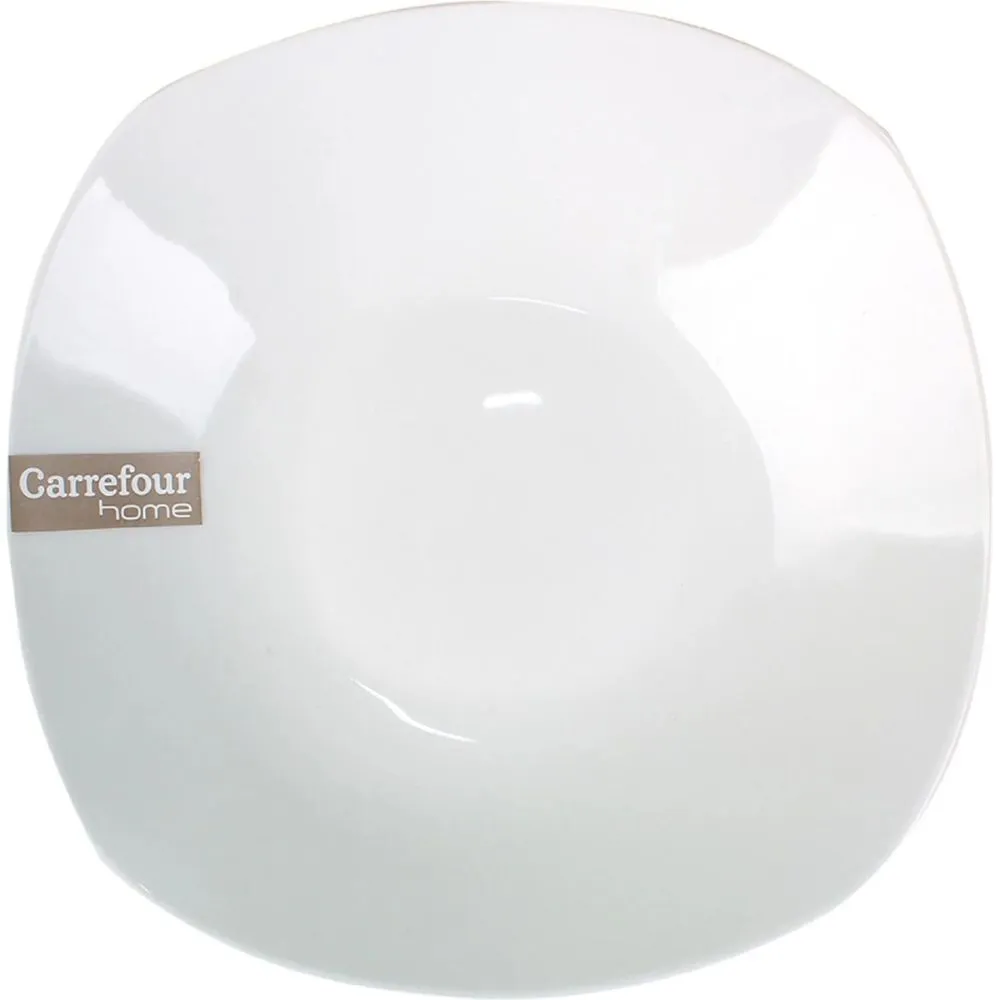 Assiette Soupe Carrée Porcelaine Blanche
