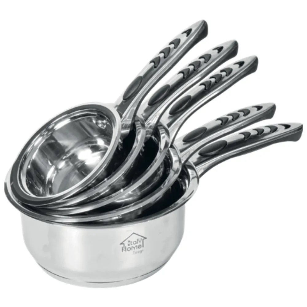 Série de Casseroles en Inox Italy Home 5 Pièces 12 + 14 + 16 + 18 + 20cm