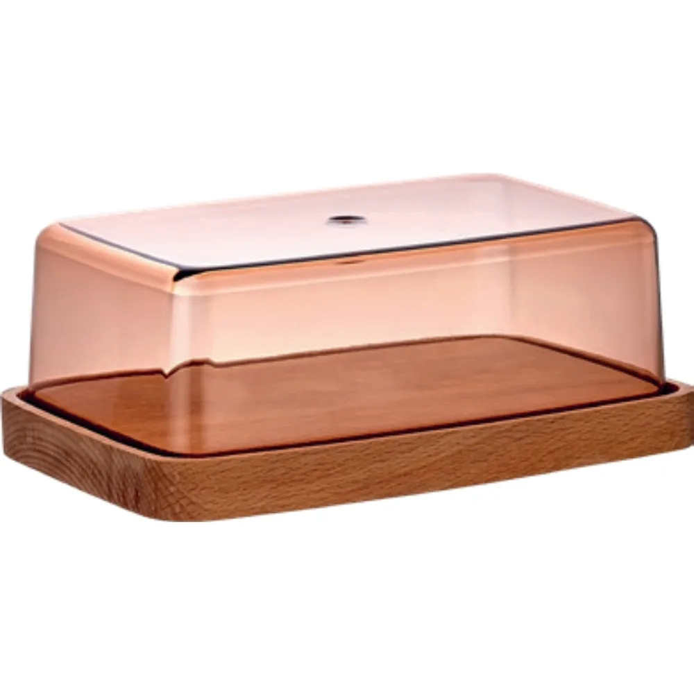 Beurrier en Bambou avec Clé en Acrylique Couleur Miel 75cl