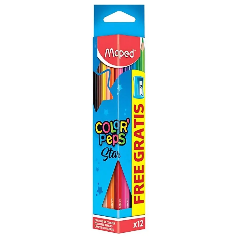 Boîte Triangulaire Crayon de Couleur Maped 12 Pièces