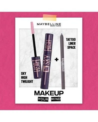 MAYBELLINE PACK SKY HIGH MASCARA TWILIGHT + TATTOO LINER SPACE