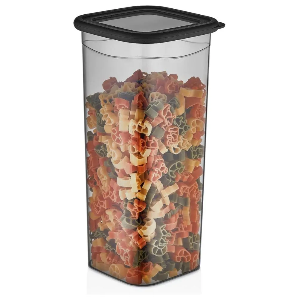 Boîte Alimentaire Carrée Élégante Fumée 1,8L