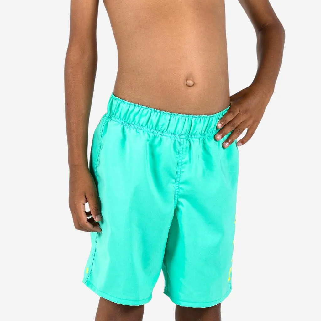 Maillot de bain natation garçon - swimshort 100 basic - vert