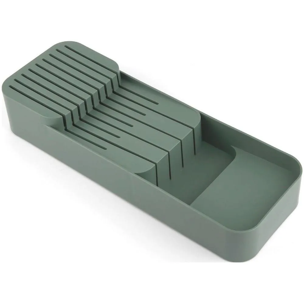 Organisateur de couteaux intelligent en Plastique vert Kasa 39x14x7cm
