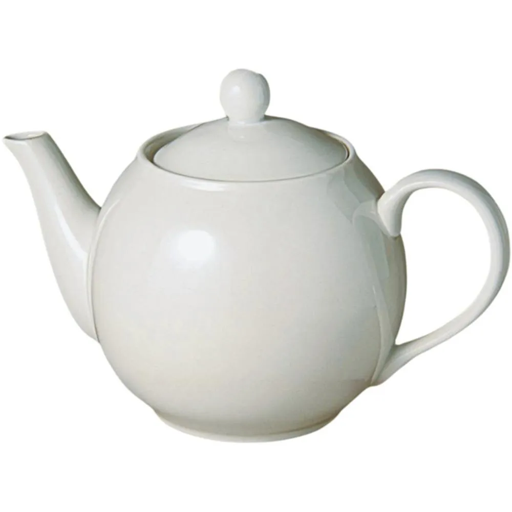 Théière en Porcelaine avec Boule Flandre Blanche Petit Modèle