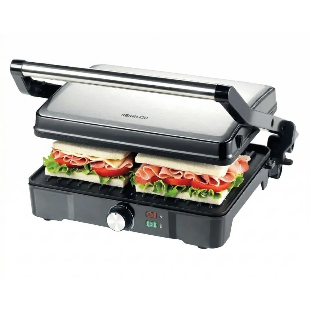 Grill Panini 4 Tranches Kenwood Argent et Noir 2000W