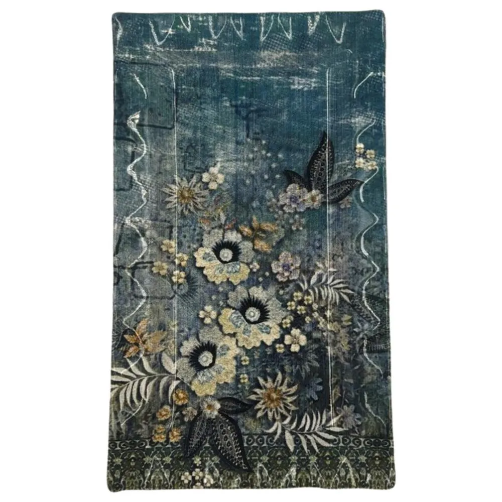 Plat à Four Rectangulaire en Porcelaine Nisa Bleuet 27x16cm.