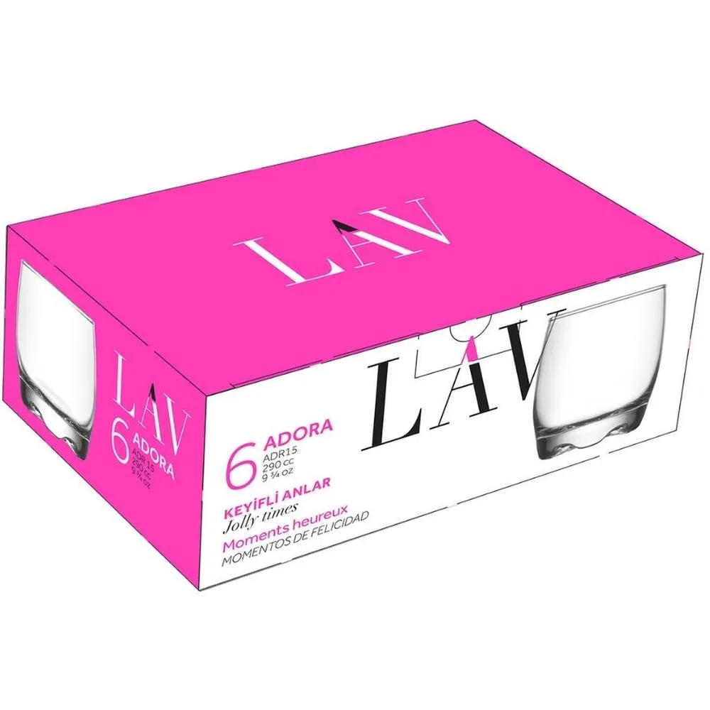Ensemble de 6 Verres à Eau Adora