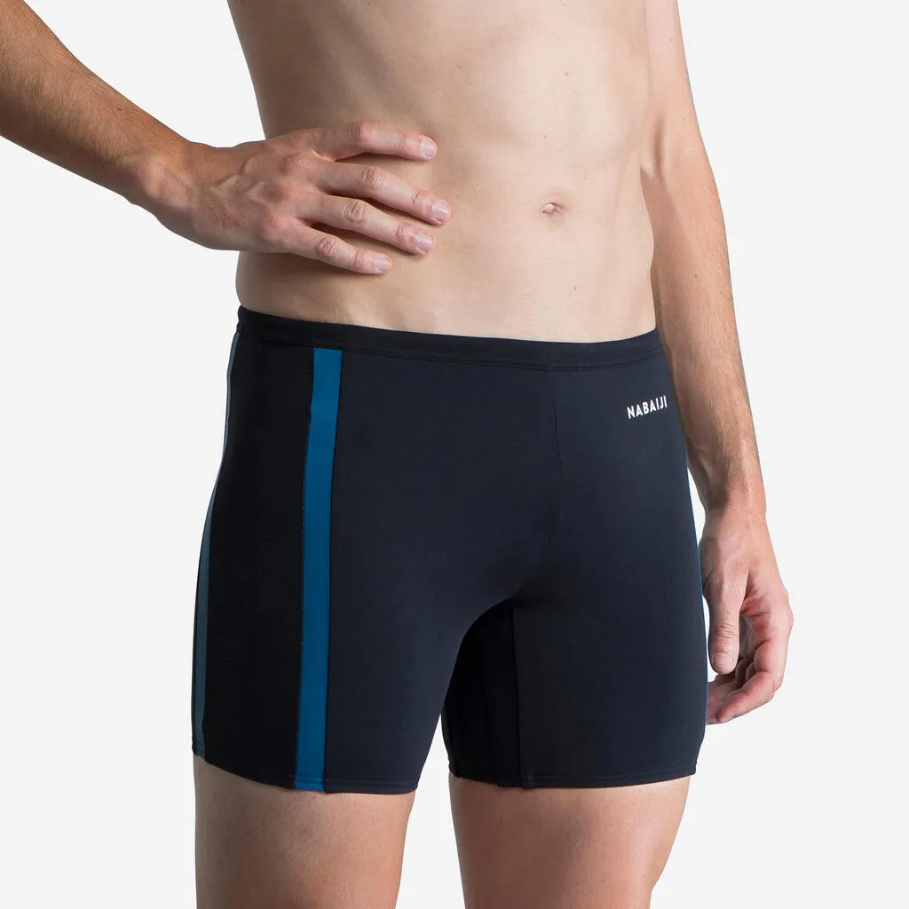 Boxer de Bain Natation Long - Yoko - Noir / gris / bleu