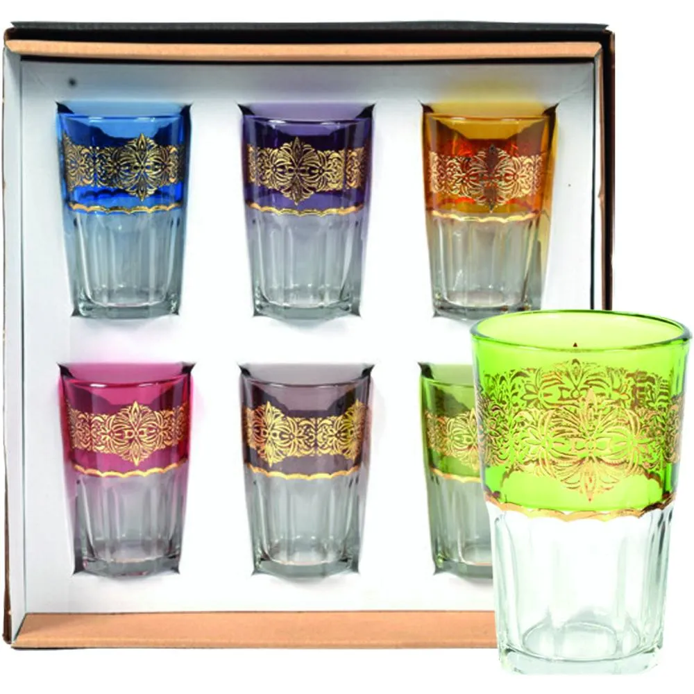 Verre à Thé Décorés 6 unités