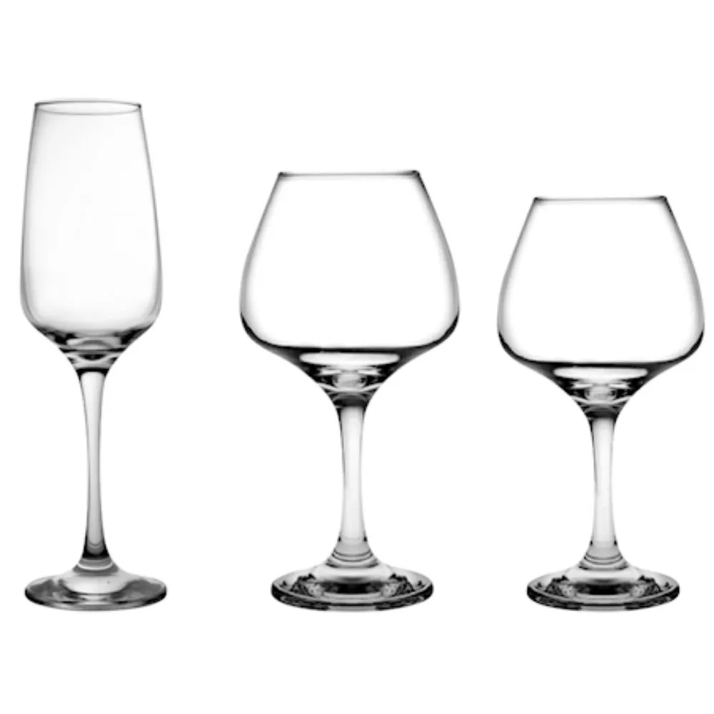 Ensemble de 18 Verres Risus en Verre Transparent Pasabahce