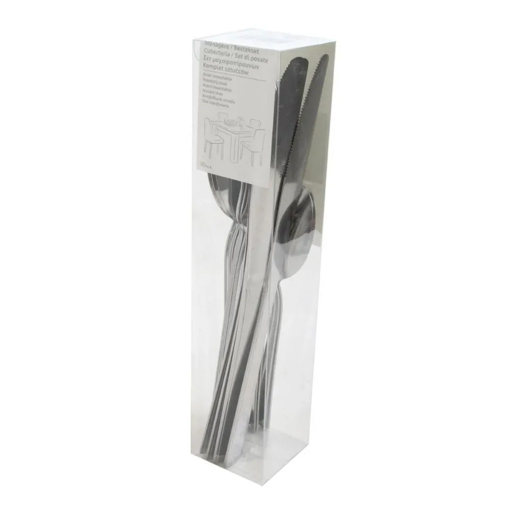 Ménagère Gris en Inox 24 pièces