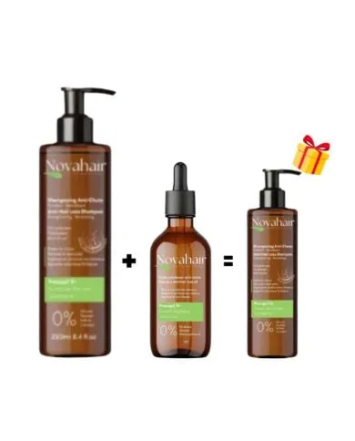 NOVAHAIR OFFRE SHAMPOING 250ML + HUILE 100ML + SHAMPOING 125ML OFFERT