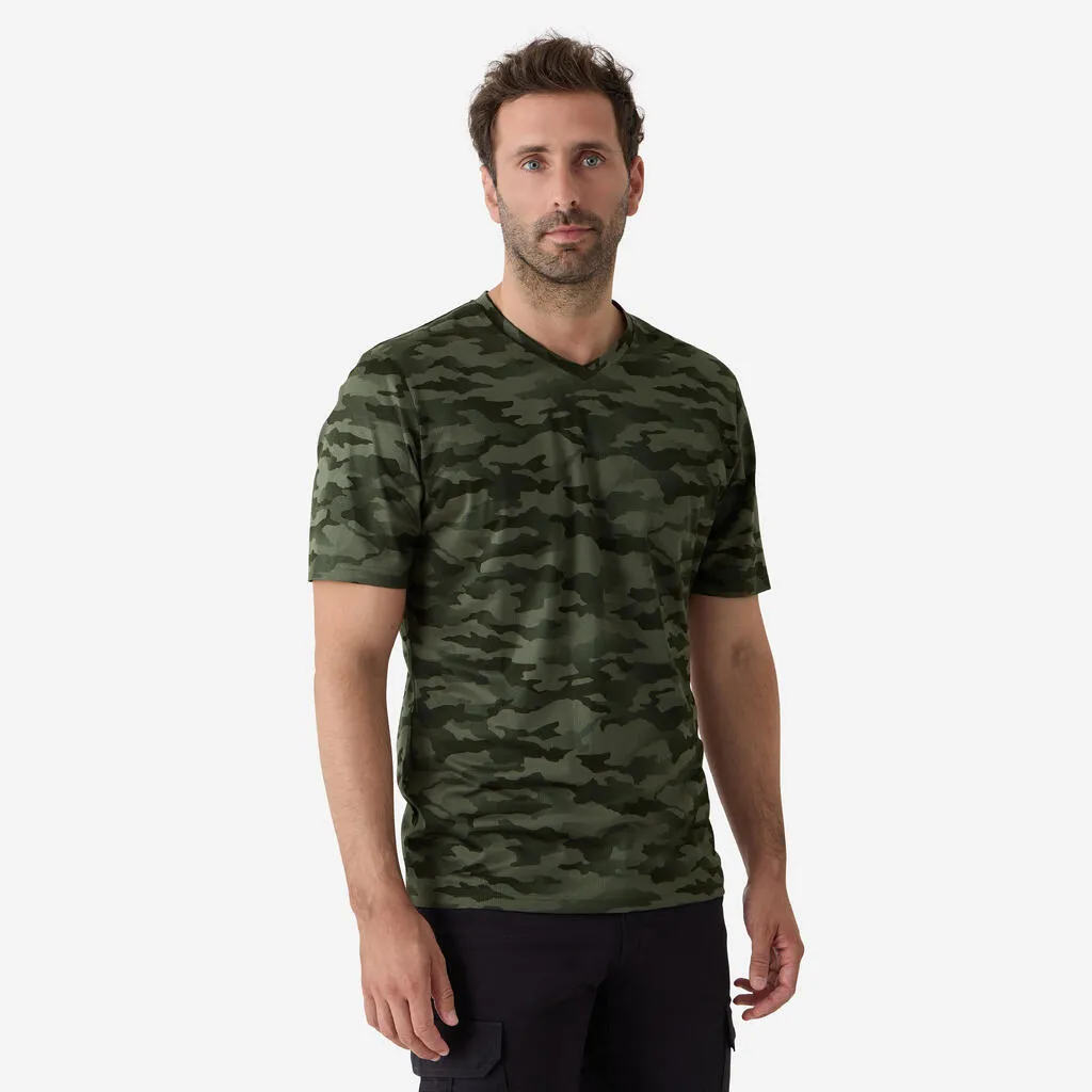 T-shirt Manches courtes respirant chasse 100 camouflage vert