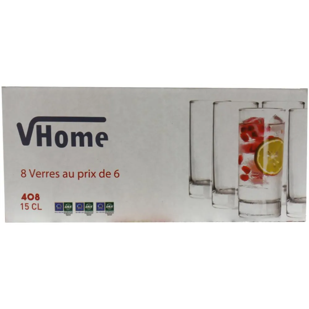 Verre à Thé Marrakech 15 cl 6 unités Plus 2 Gratuit